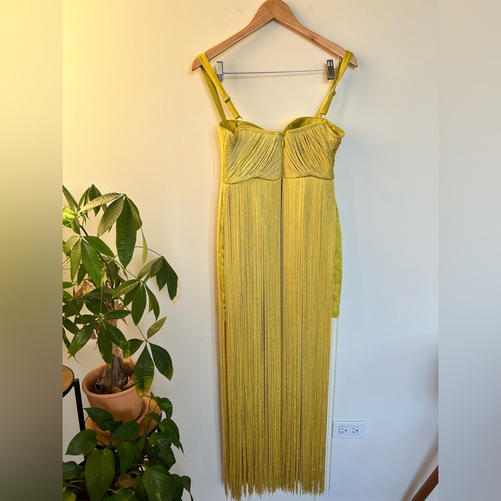 House of CB Sunshine Yellow Fringe Mini Dress - Picture 10 of 14